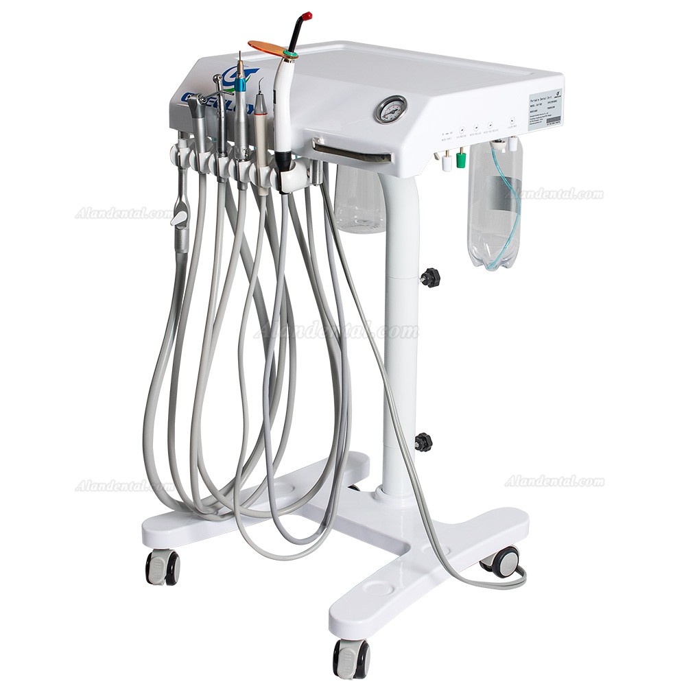 GREELOY®P302(LED) Portable Dental Delivery System Cart Unit + Curing Light + Scaler + Fiber Optic